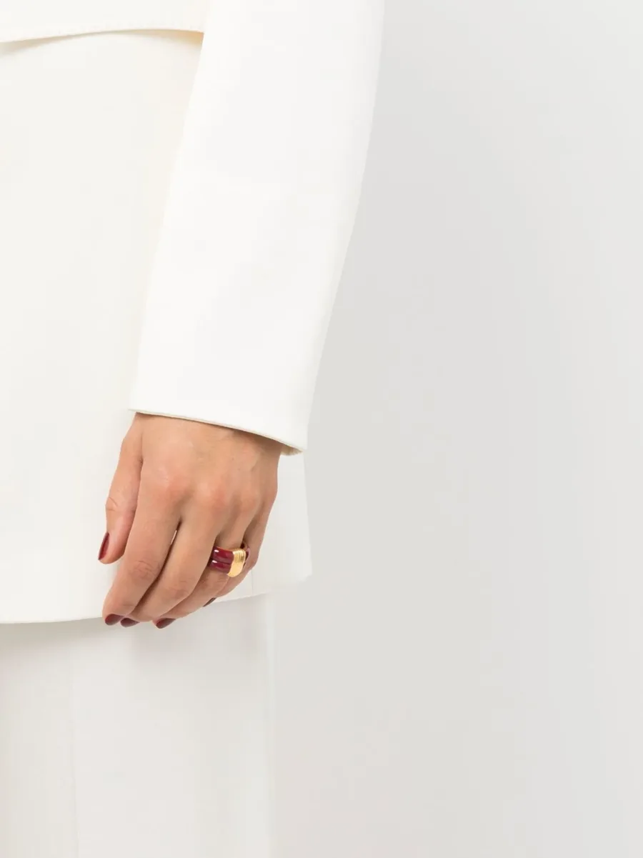 Katt enamelled finger ring 4