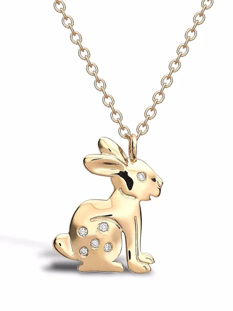 подвеска Zodiac Rabbit из желтого золота с бриллиантами