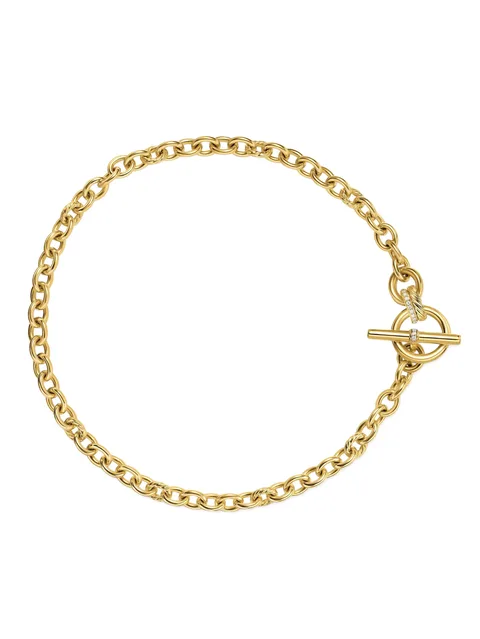колье DY Mercer® Petite Toggle Chain из желтого золота с бриллиантами