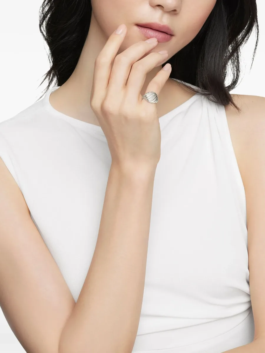 серебряное кольцо Sculpted Cable (13 мм) 4