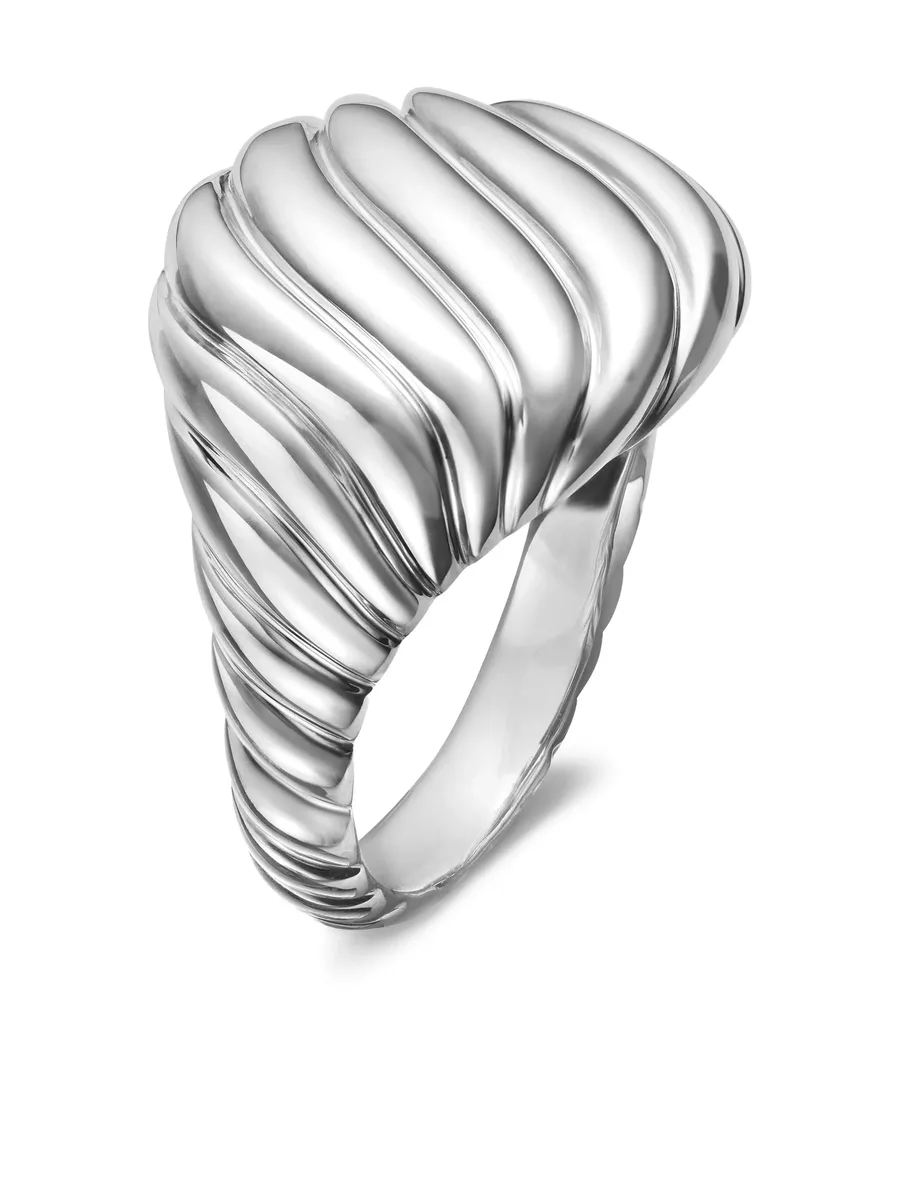 серебряное кольцо Sculpted Cable (13 мм) 8