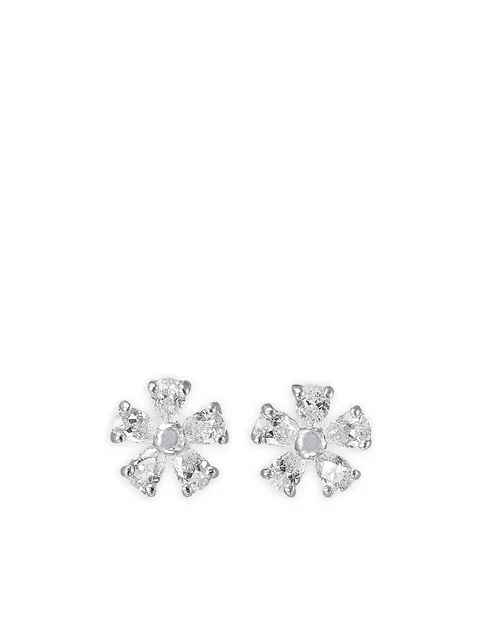 серьги Mini Marguerite из белого золота с бриллиантами