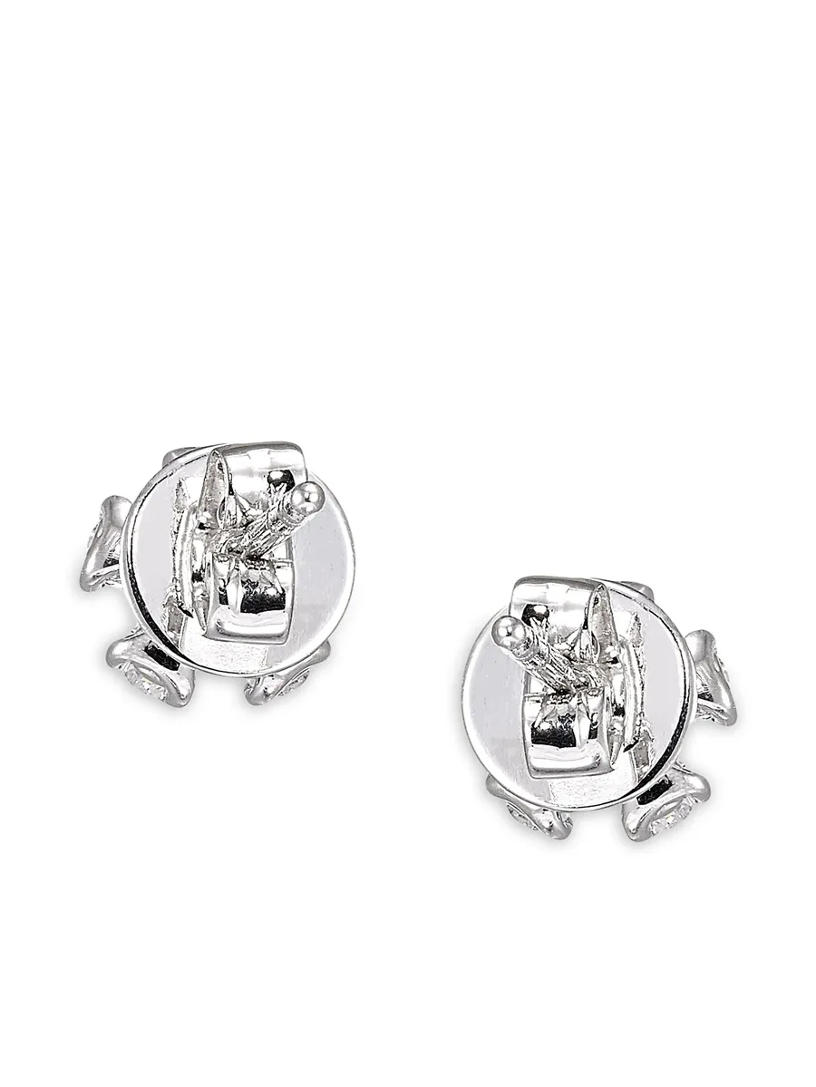 серьги Mini Marguerite из белого золота с бриллиантами 8