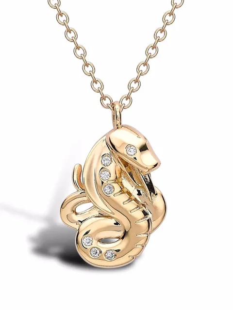 колье Zodiac Snake из желтого золота с бриллиантами