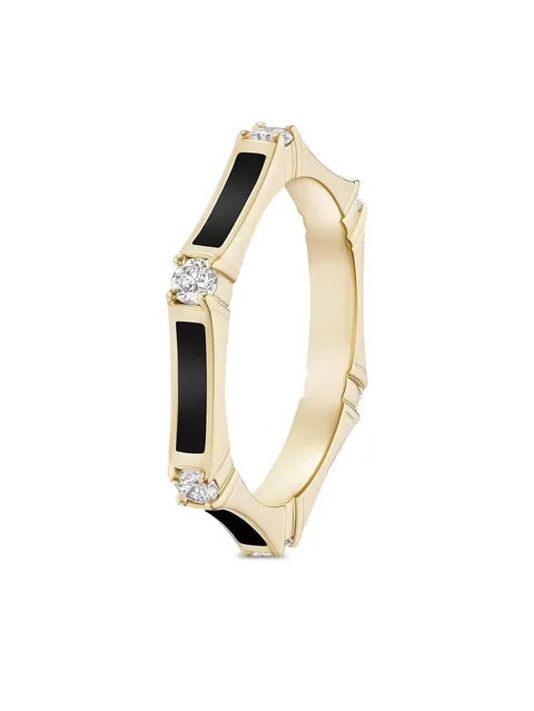 кольцо Black Honey Diamond Station из желтого золота