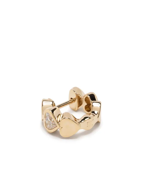 серьги-хагги из желтого золота с бриллиантами