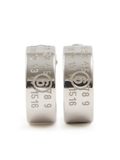 серьги-кольца Numeric с гравировкой