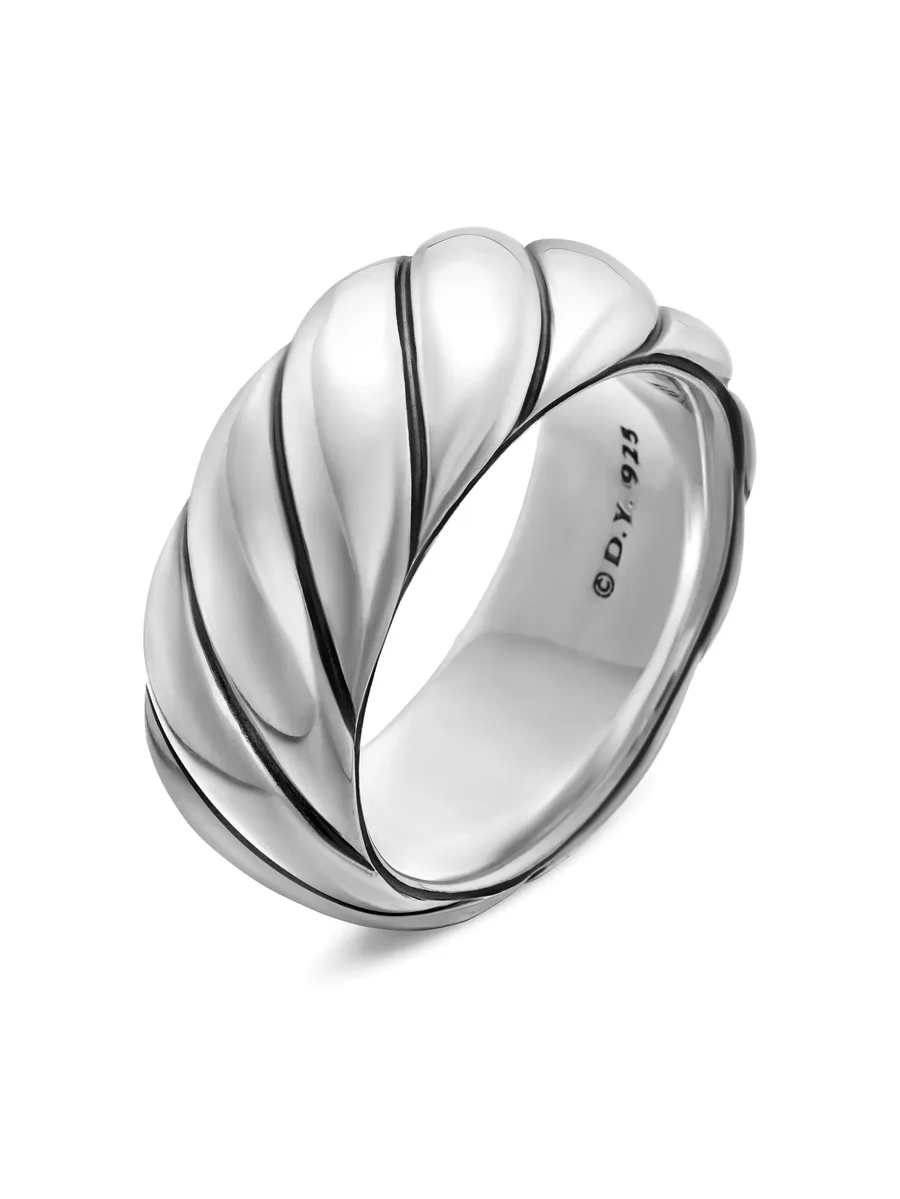 серебряное кольцо Sculpted Cable (9 мм) 8
