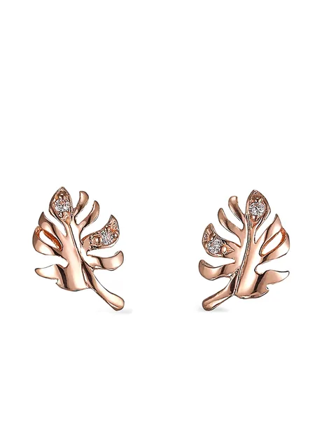 золотые серьги Palm с бриллиантами