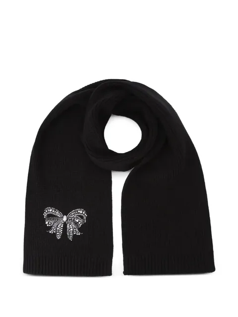 Belgravia bow-embellished scarf