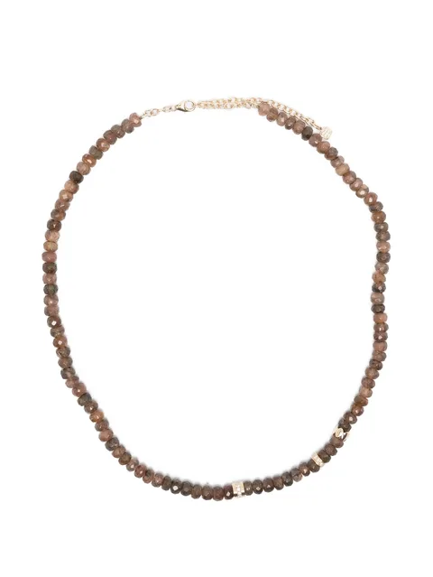 Andalusite rondelle detail necklace