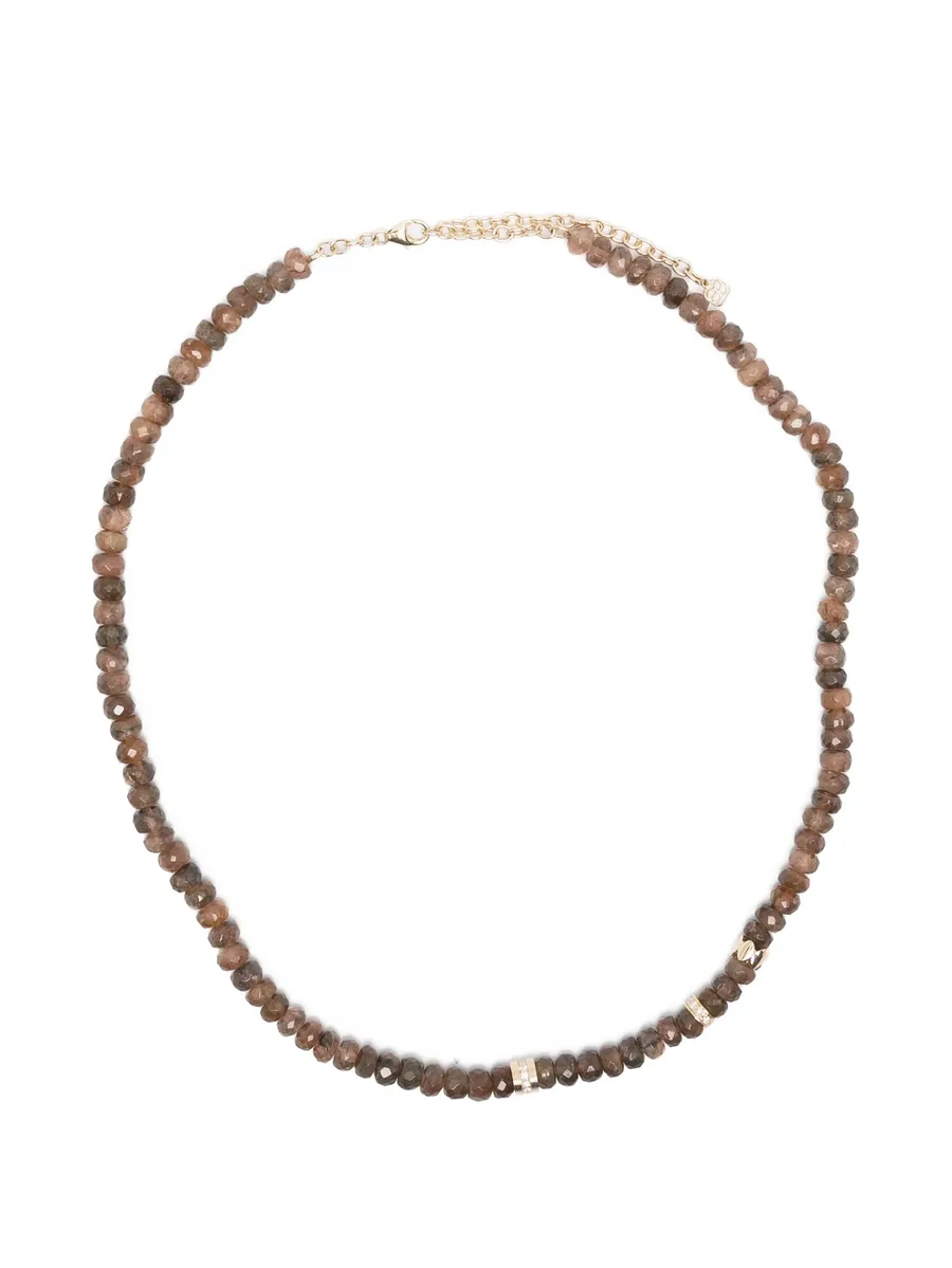 Andalusite rondelle detail necklace 2