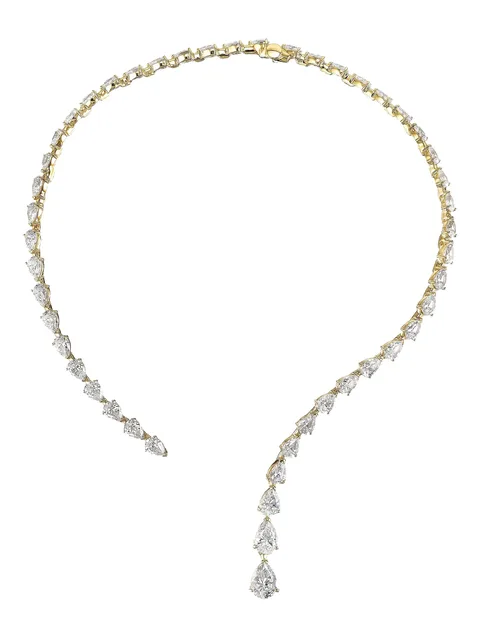 позолоченное колье Nova Collar с бриллиантами