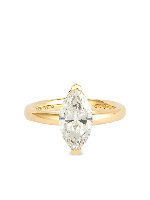 кольцо Marquise из желтого золота с бриллиантами