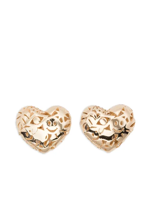 серьги Heart из желтого золота