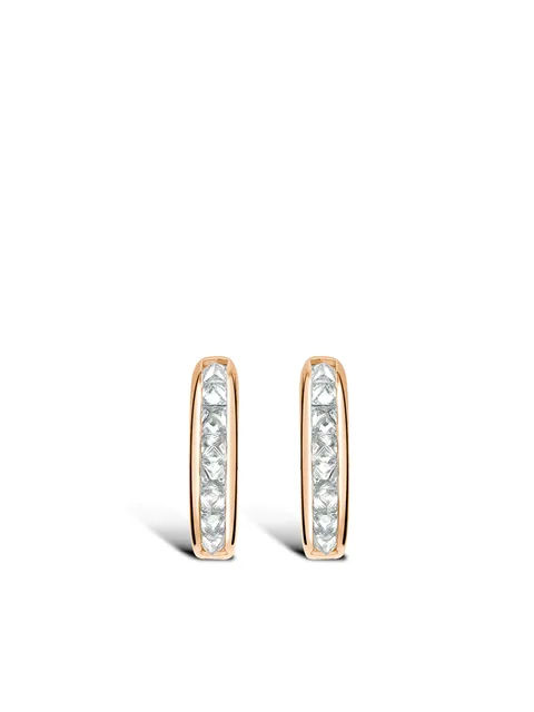 серьги-кольца RockChic из розового золота с бриллиантами