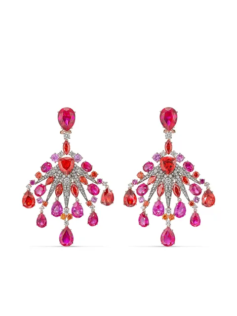 серьги Starburst из желтого золота с камнями