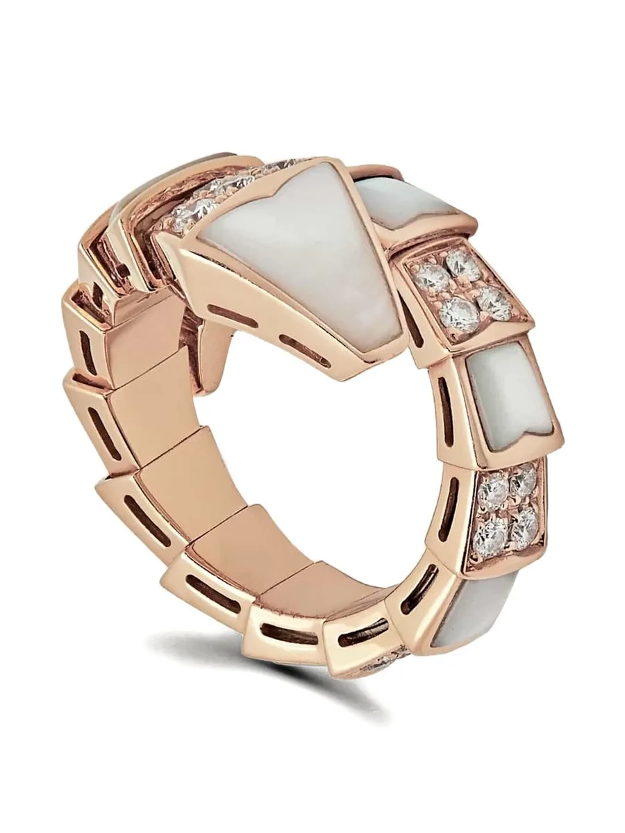 кольцо Serpenti Viper из розового золота с бриллиантами 2