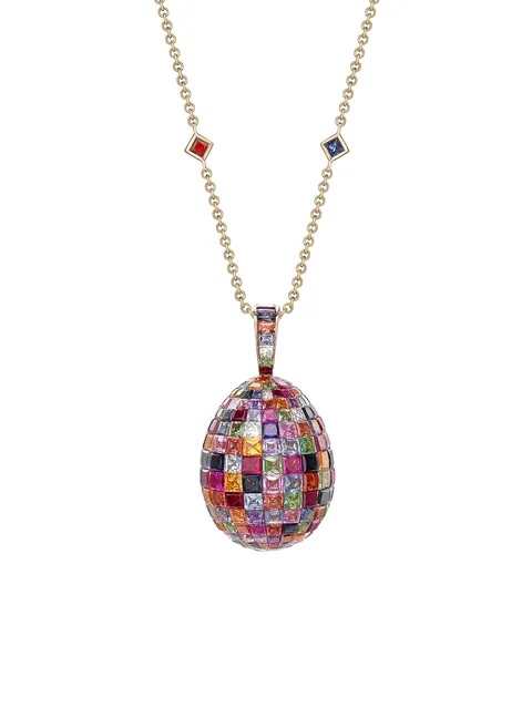колье Fabergé Imperial Mosaic Egg из желтого золота с подвеской