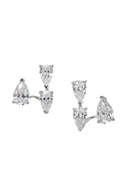 Floating Nova diamond huggie earrings