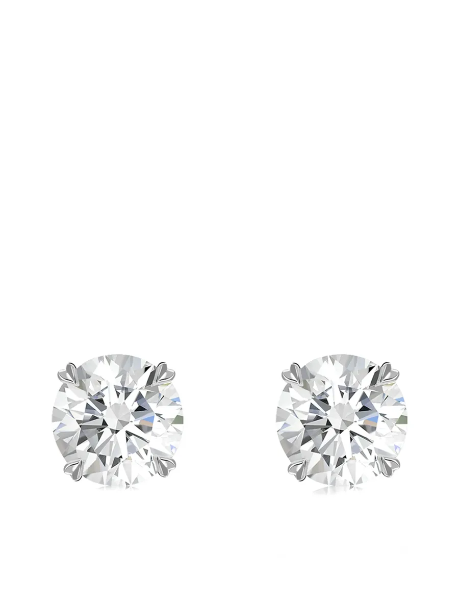серьги-гвоздики Windsor из белого золота с бриллиантами 2