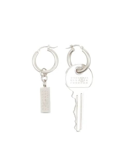серьги-подвески Tag and Key