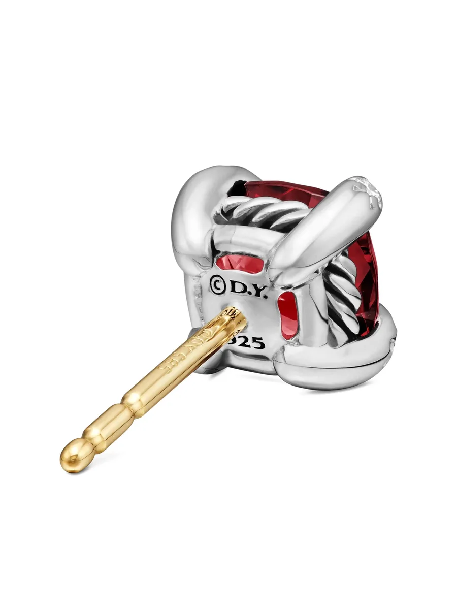серебряные серьги Petite Chatelaine с родолитом 11
