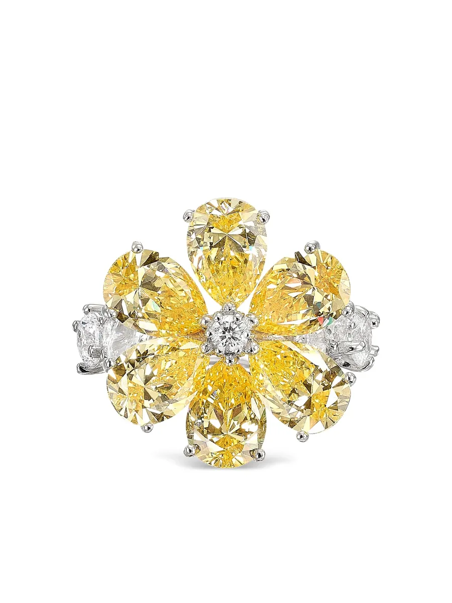 кольцо Marguerite Daisy из белого золота с бриллиантами 5