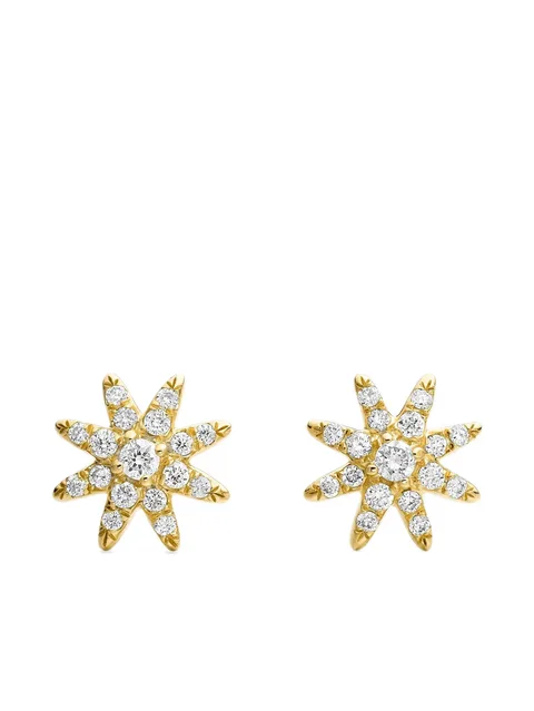 серьги-гвоздики Petite Starburst из желтого золота с бриллиантами (7.5 мм)