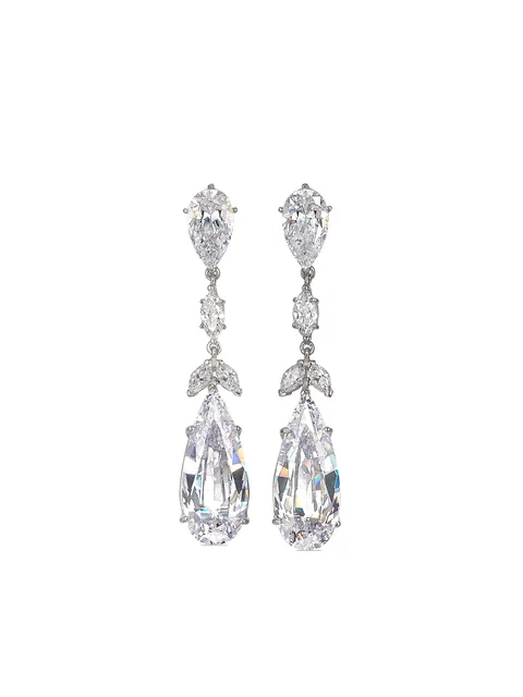 серьги Calla Lily из белого золота с бриллиантами