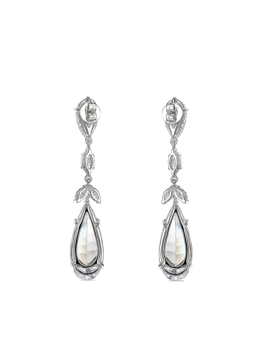 серьги Calla Lily из белого золота с бриллиантами 6