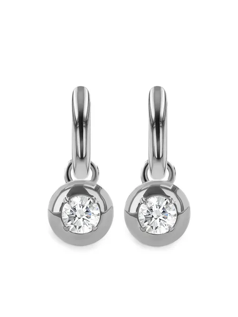 серьги Small Skimming Stone из белого золота с бриллиантами