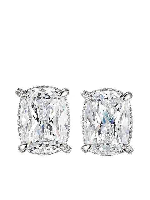 серьги Cushion Wing из белого золота с бриллиантами