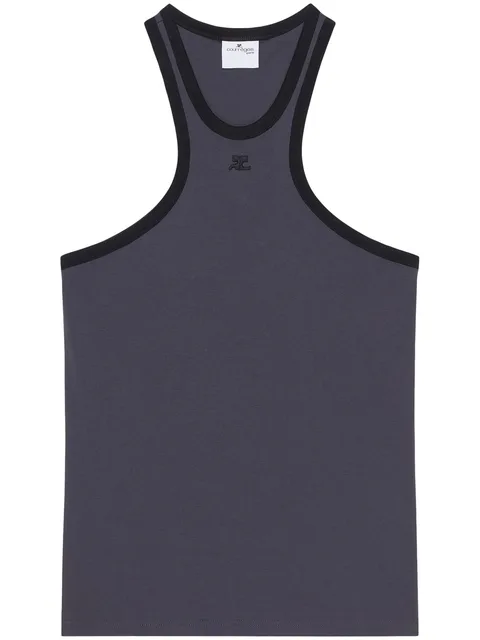 contrasting-trim scuba tank top