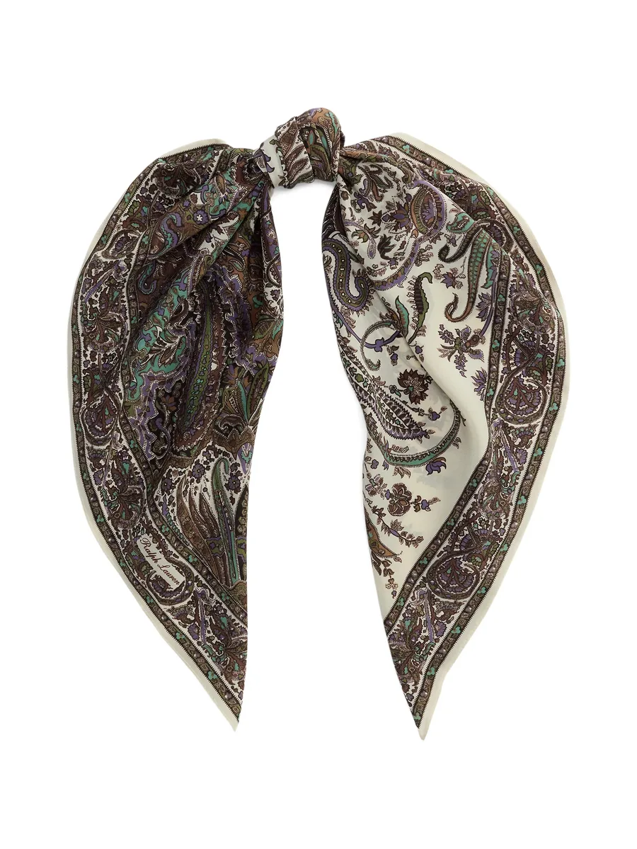paisley crepe de chine scarf 3