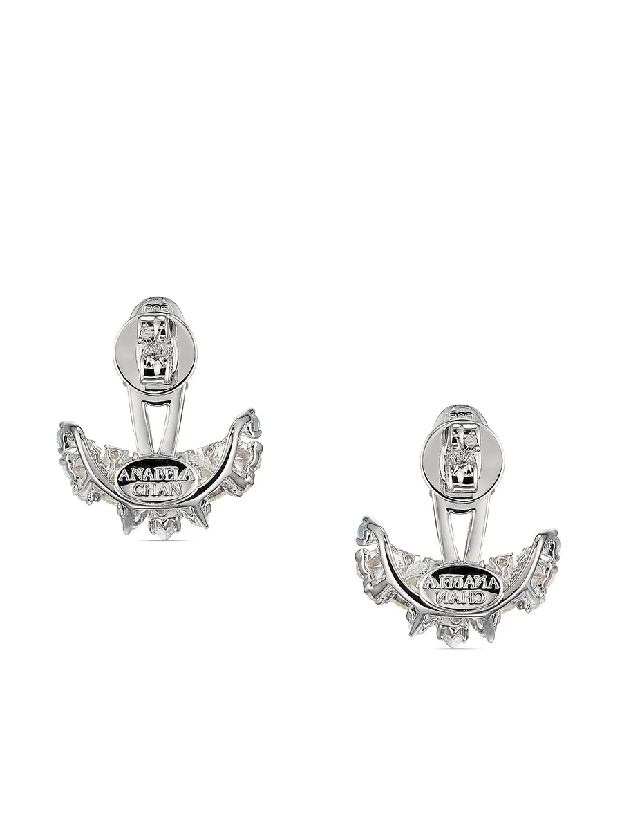 серьги Twinkle Ear-Jacket из белого золота 4