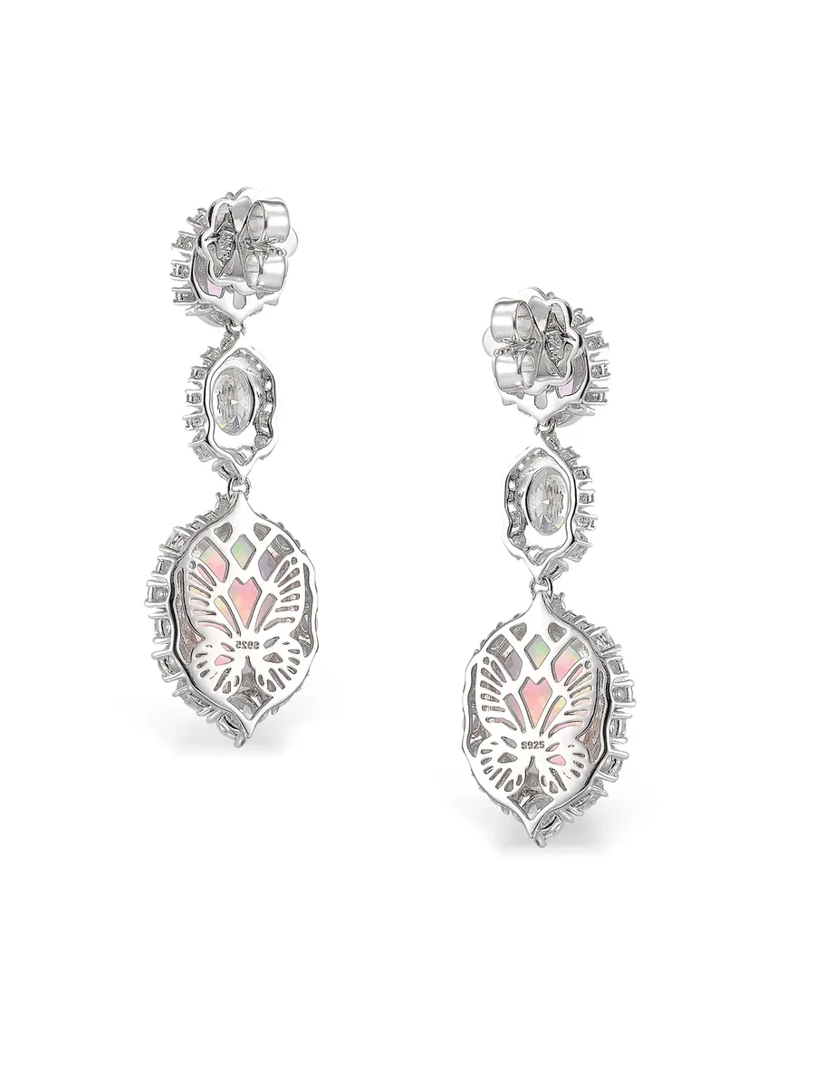 серьги-подвески Sky Opal из белого золота 6