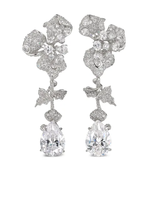 серьги Orchid из белого золота с бриллиантами