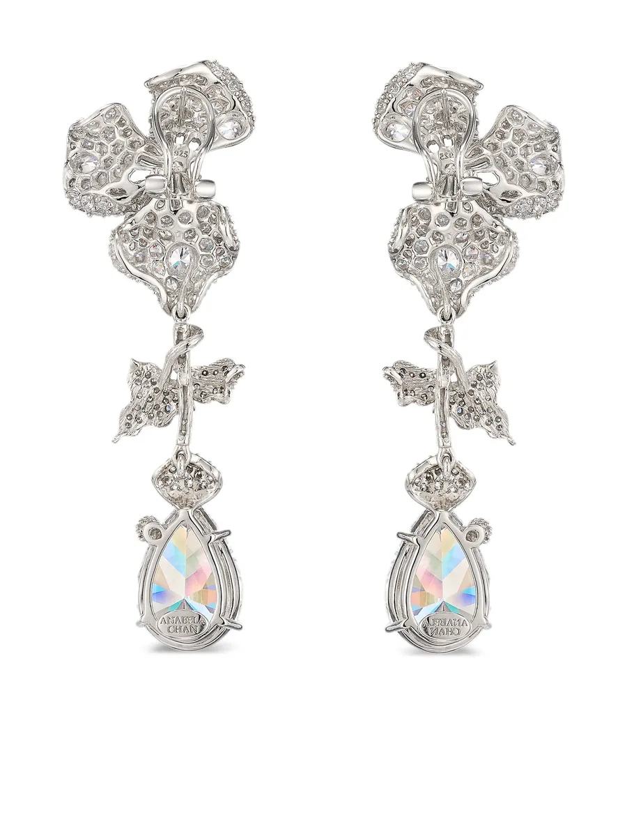 серьги Orchid из белого золота с бриллиантами 6