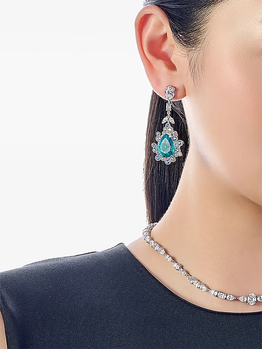 14K white gold and rhodium vermeil Spectra multi-stone earrings 6