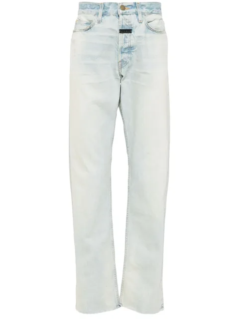 logo-tag mid-rise straight-leg jeans