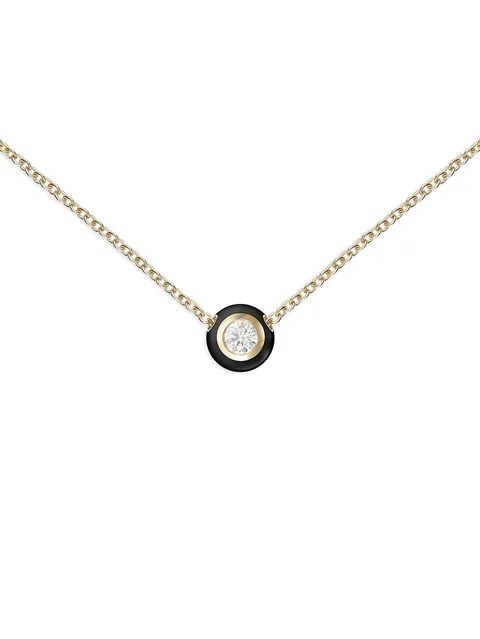 колье Black Audrey Diamond из желтого золота с подвеской