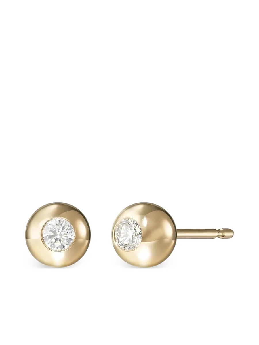 серьги Diamond Stud из желтого золота с бриллиантами 2