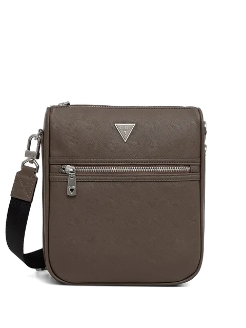 Milano logo-plaque zip messenger bag