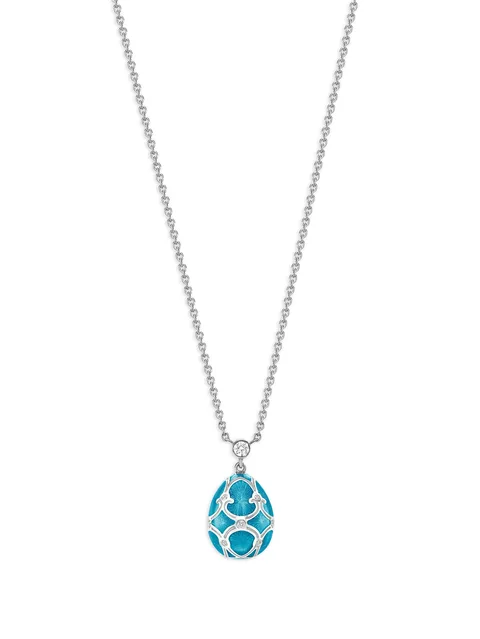 колье Heritage Petite Egg из белого золота с бриллиантами