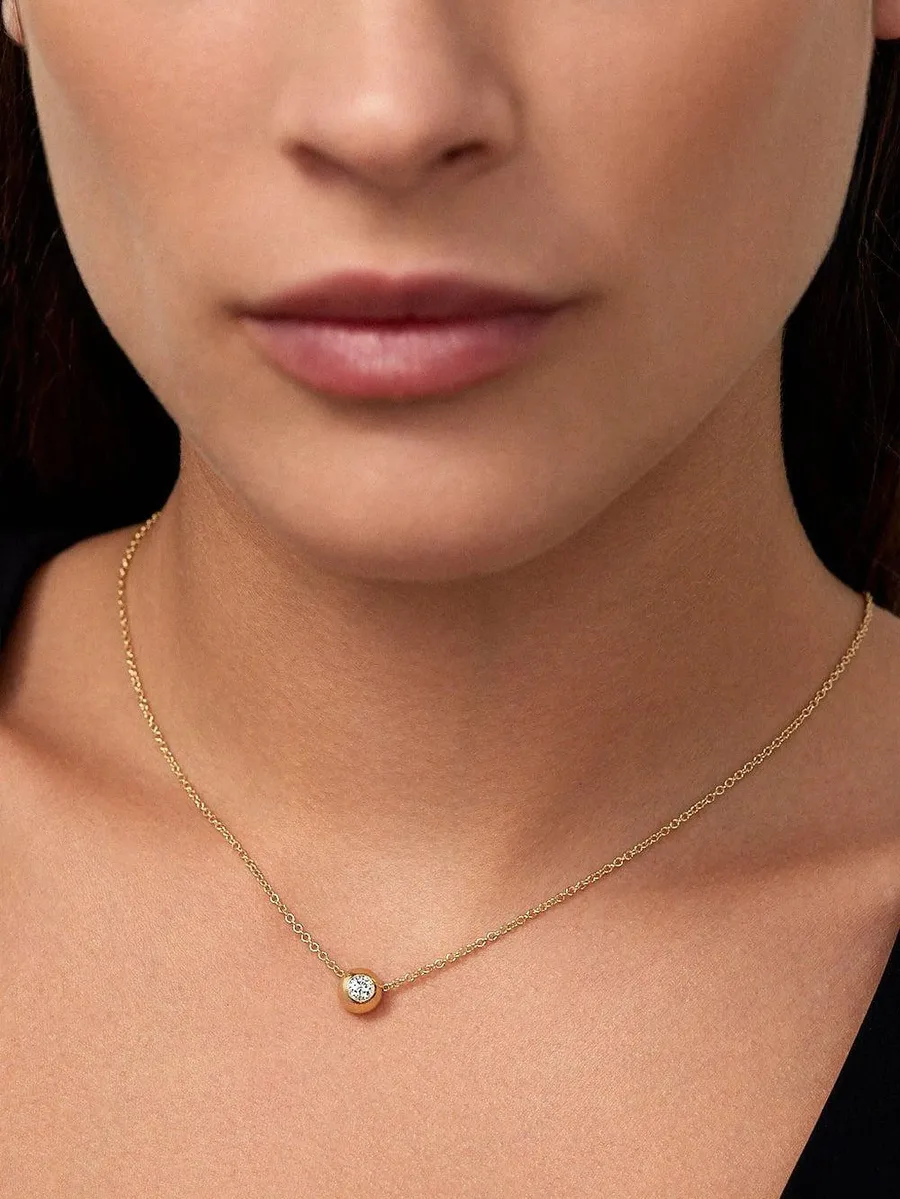 колье Audrey Diamond Pendan из желтого золота с бриллиантами 4