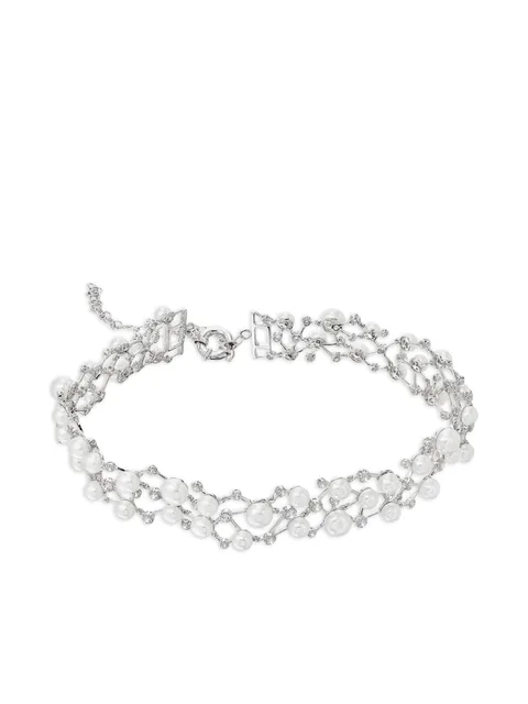 колье Petite Constellation из белого золота с бриллиантами и жемчугом