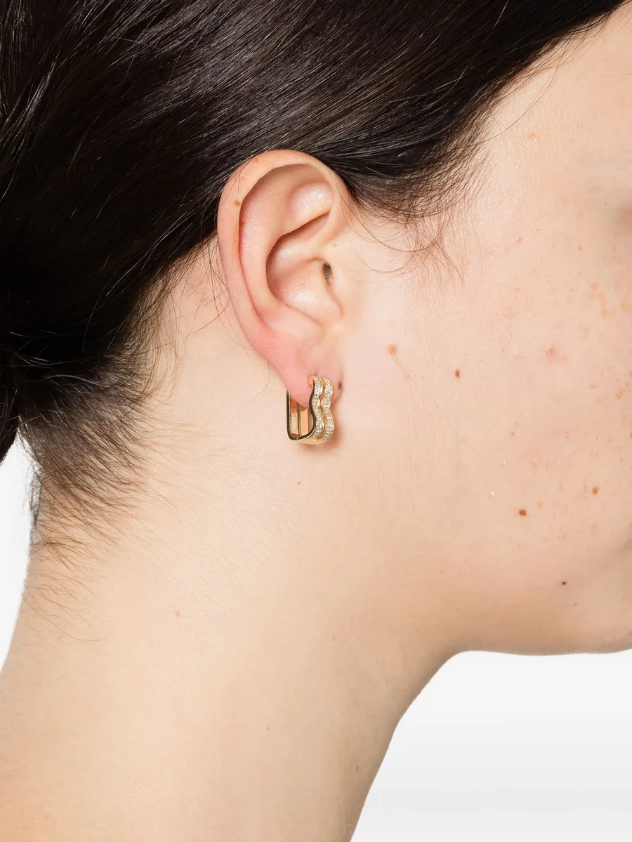 14CT gold diamond earrings 4