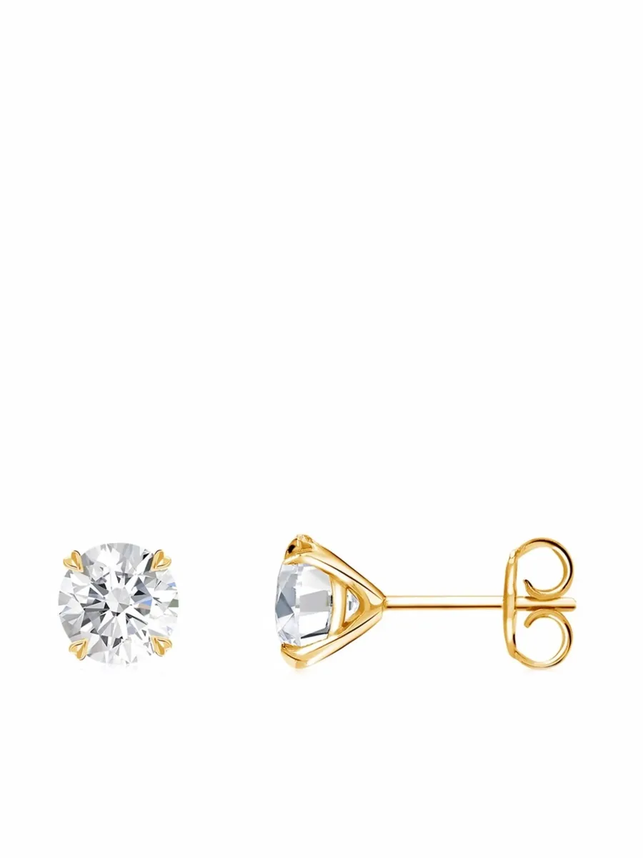 серьги-гвоздики из желтого золота с бриллиантами Windsor 0.60ct 4