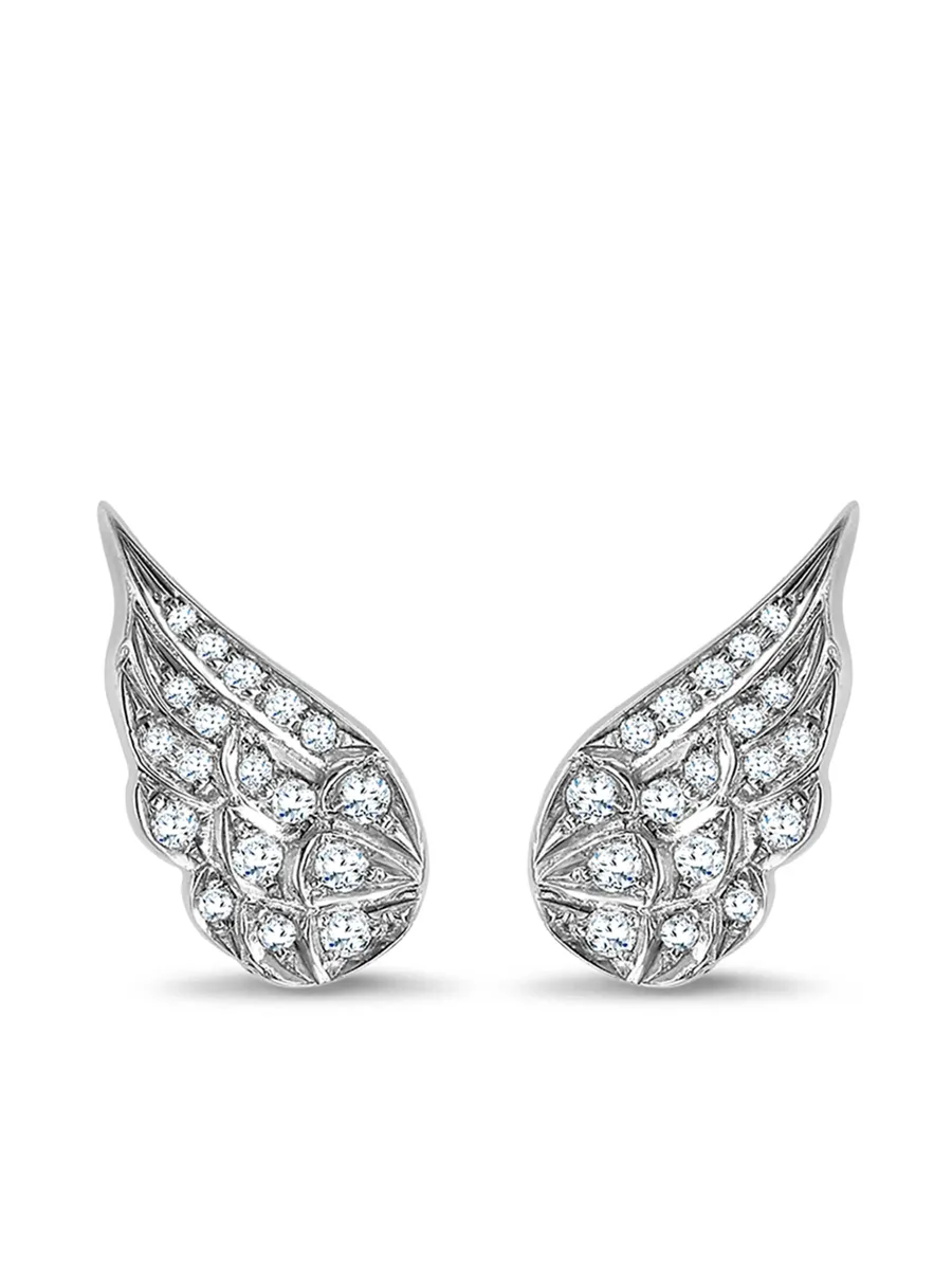 серьги Tiara из белого золота с бриллиантами 2
